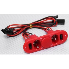 Heavy Duty RX Twin Switch with Charge Port & Fuel Dot Red